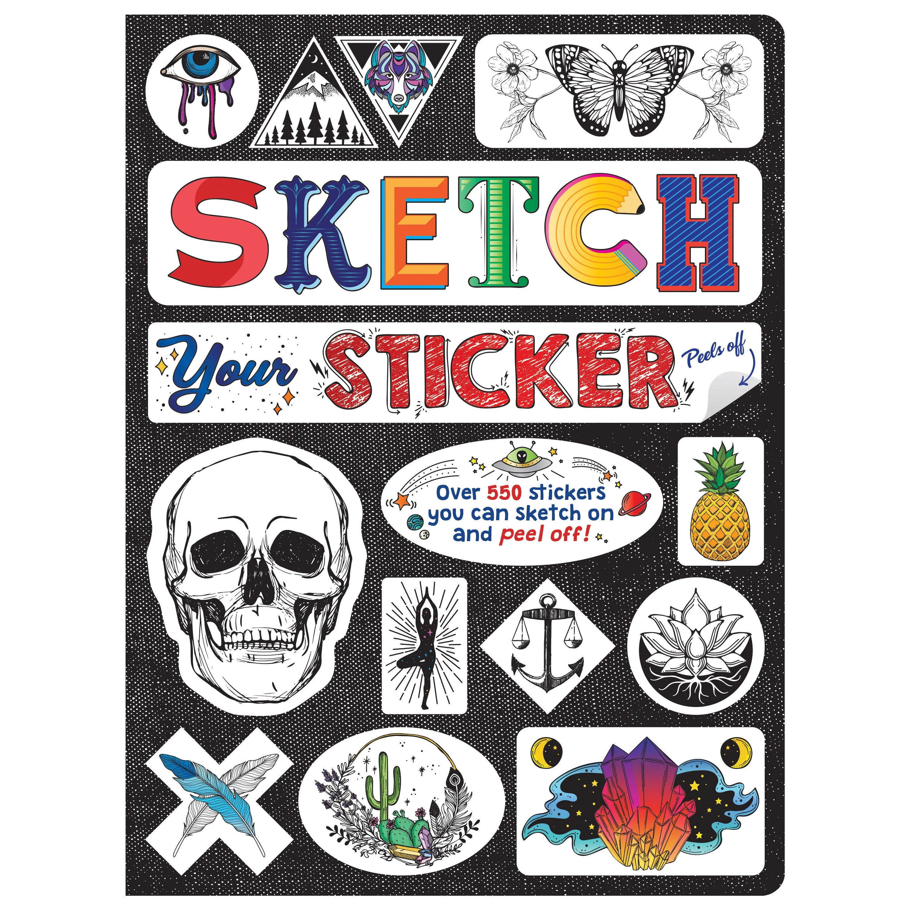 Piccadilly - Sketch Your Sticker Journal, Made with Printed Card Stock Cover - Walmart.com | Walmart (US)