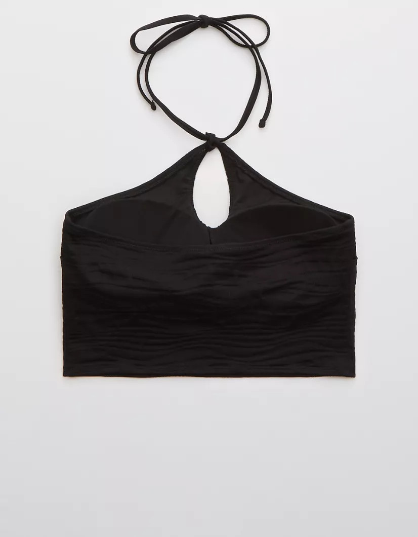 Aerie Jacquard Longline Halter Bikini Top | American Eagle Outfitters (US & CA)