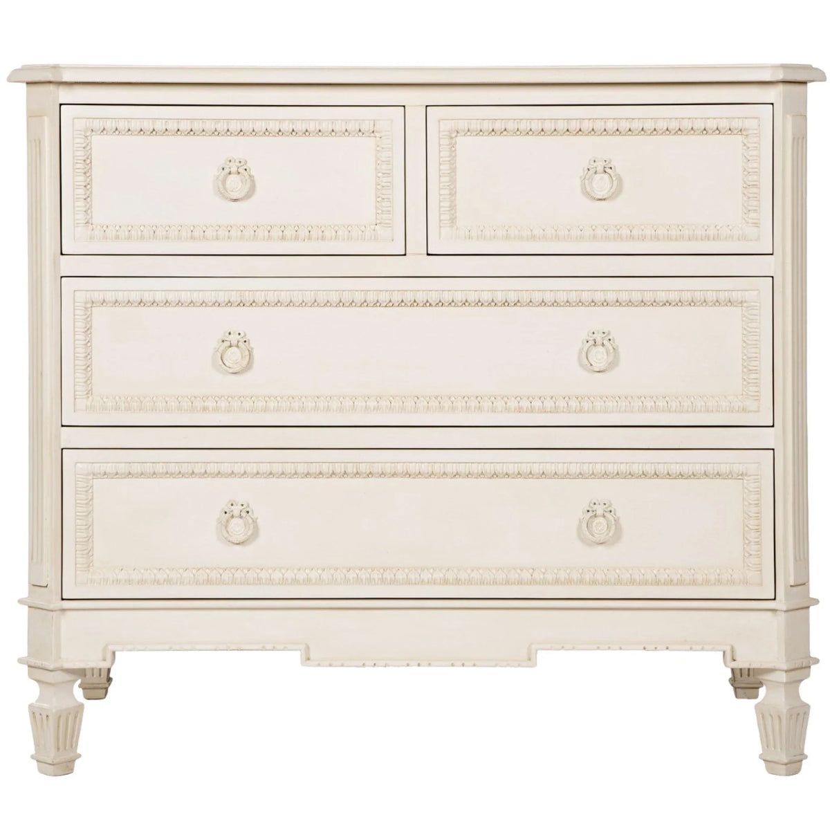 French Inspired Chest with Hand Carved Drawers | The Well Appointed House, LLC