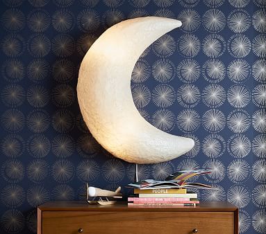 Paper Mache Light Up Moon | Pottery Barn Kids
