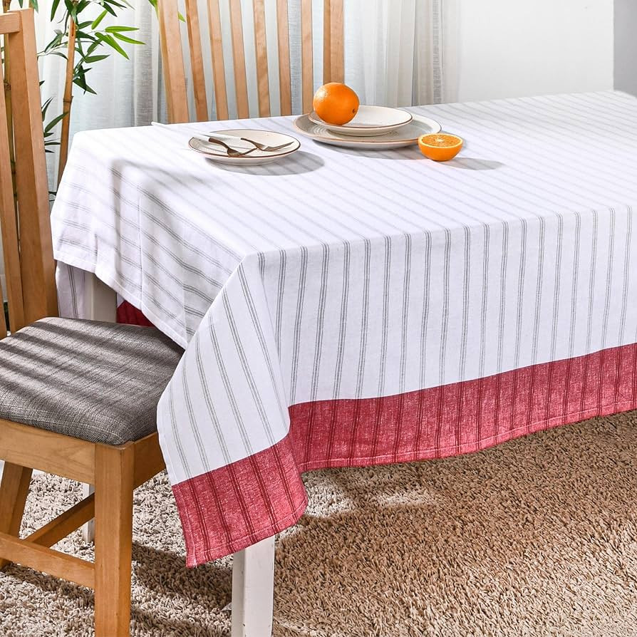 Folkulture Christmas Table Cloths Rectangle 60 x 120, 100% Cotton Rectangular Boho Tablecloth for... | Amazon (US)
