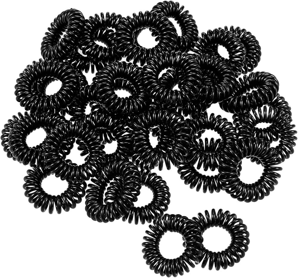 FIDGET PENCIL 40 PCS Spiral Hair Ties No Crease,Traceless Hair Ties,Phone Cord Hair Ties,Elastic ... | Amazon (US)