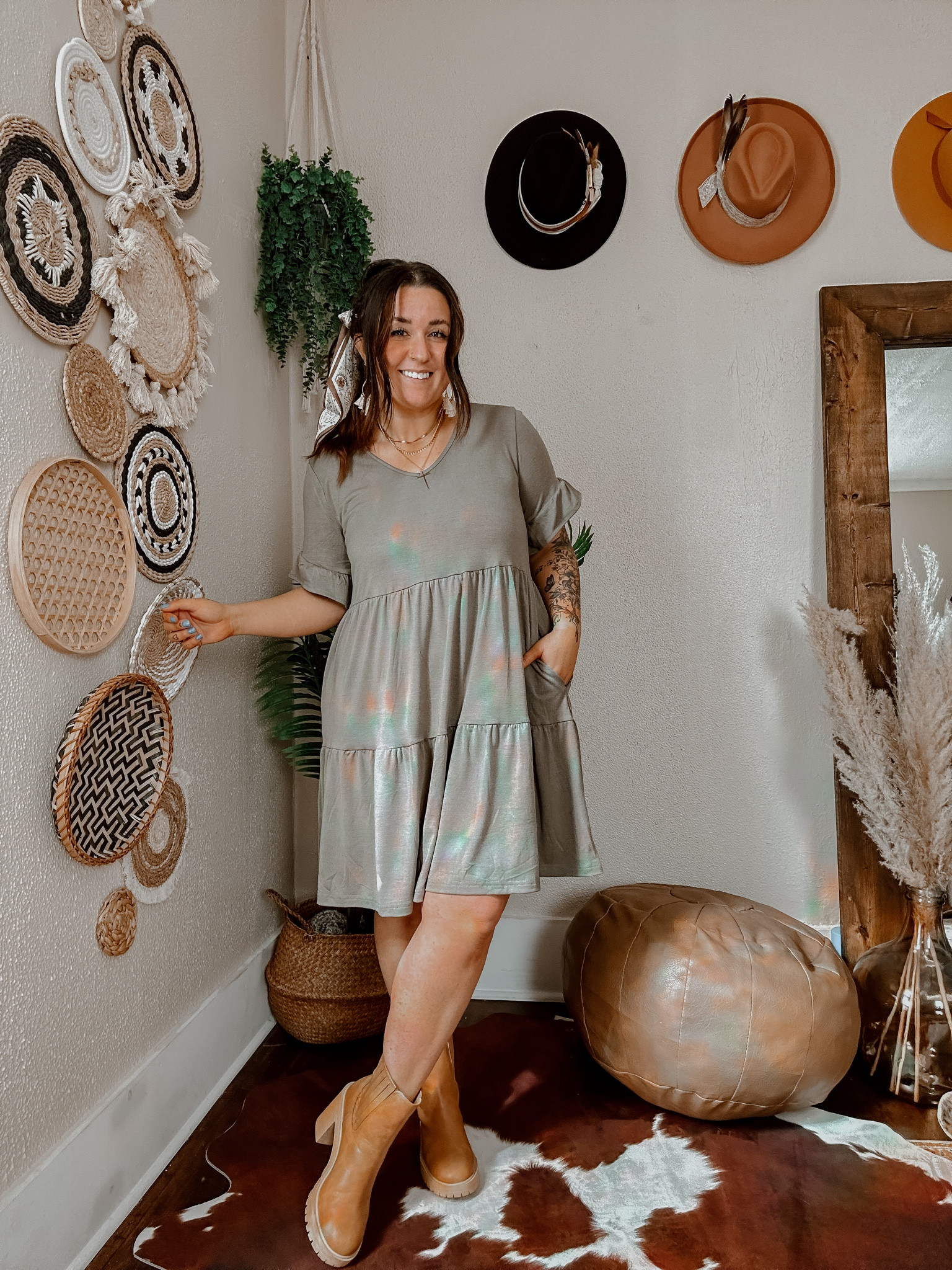 Spring dresses 1/7. Dress wearing medium but needed small. Platform brown booties wearing TTS. Boho bandana and boho earrings

Spring outfit inspo. Spring outfit ideas. Spring dresses. Spring dress. Spring wedding guest dress. Easter dress, Easter outfit

#LTKSpringSale #LTKGala #LTKSeasonal