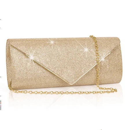 Evening Clutch Purses, Sparkling Envelope Evening Bag with Detachable Chain, Clutch Purses For for Prom Party Wedding Engagement, Gold | Walmart (US)