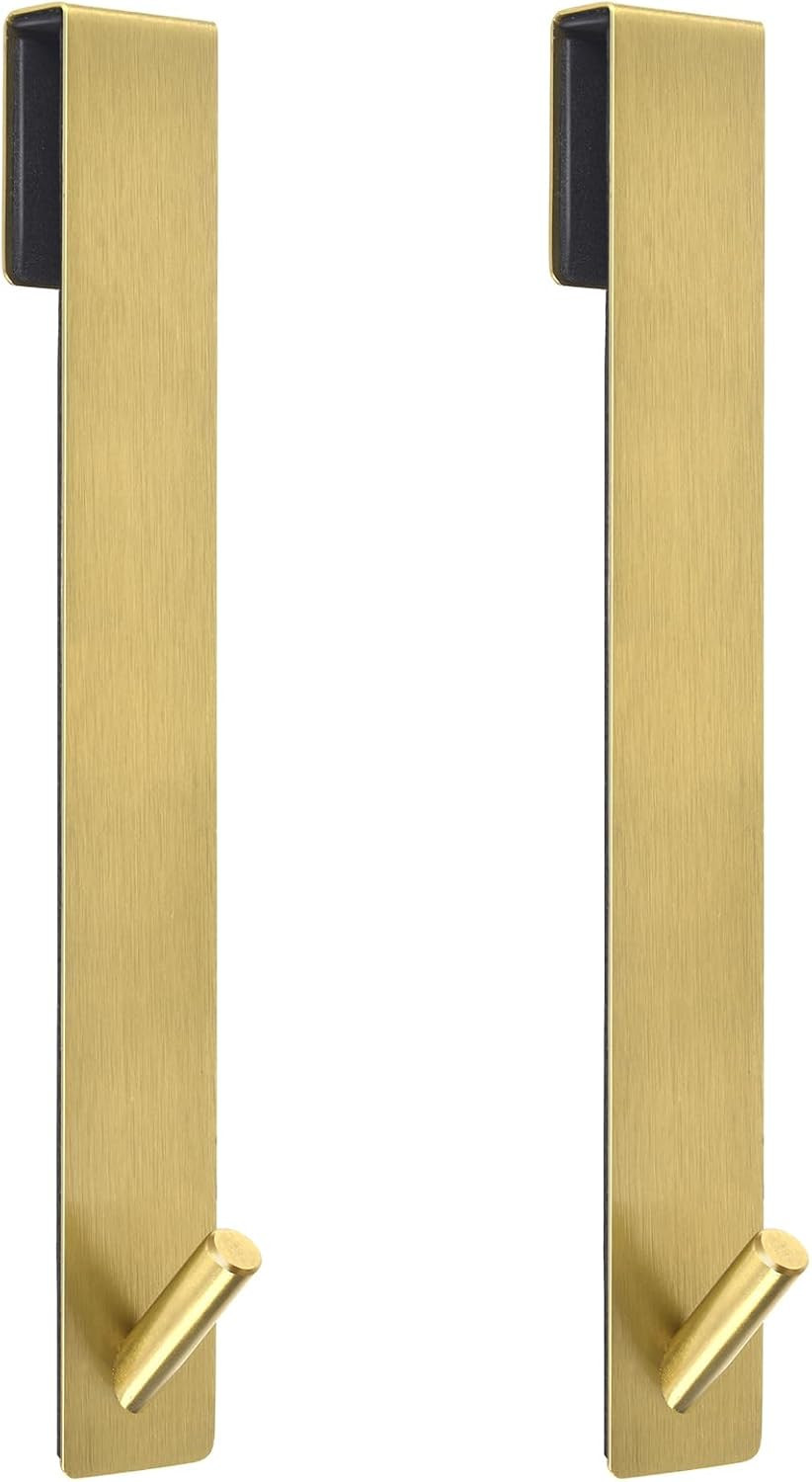 Kontoyo Shower Door Hooks(10 Inch),Extended Over Door Hooks for Bathroom Frameless Glass Shower Door,Stainless Steel Towel Hooks,Heavy Duty Rack Hooks for Robe,Towel-2 Pack-Gold | Amazon (US)
