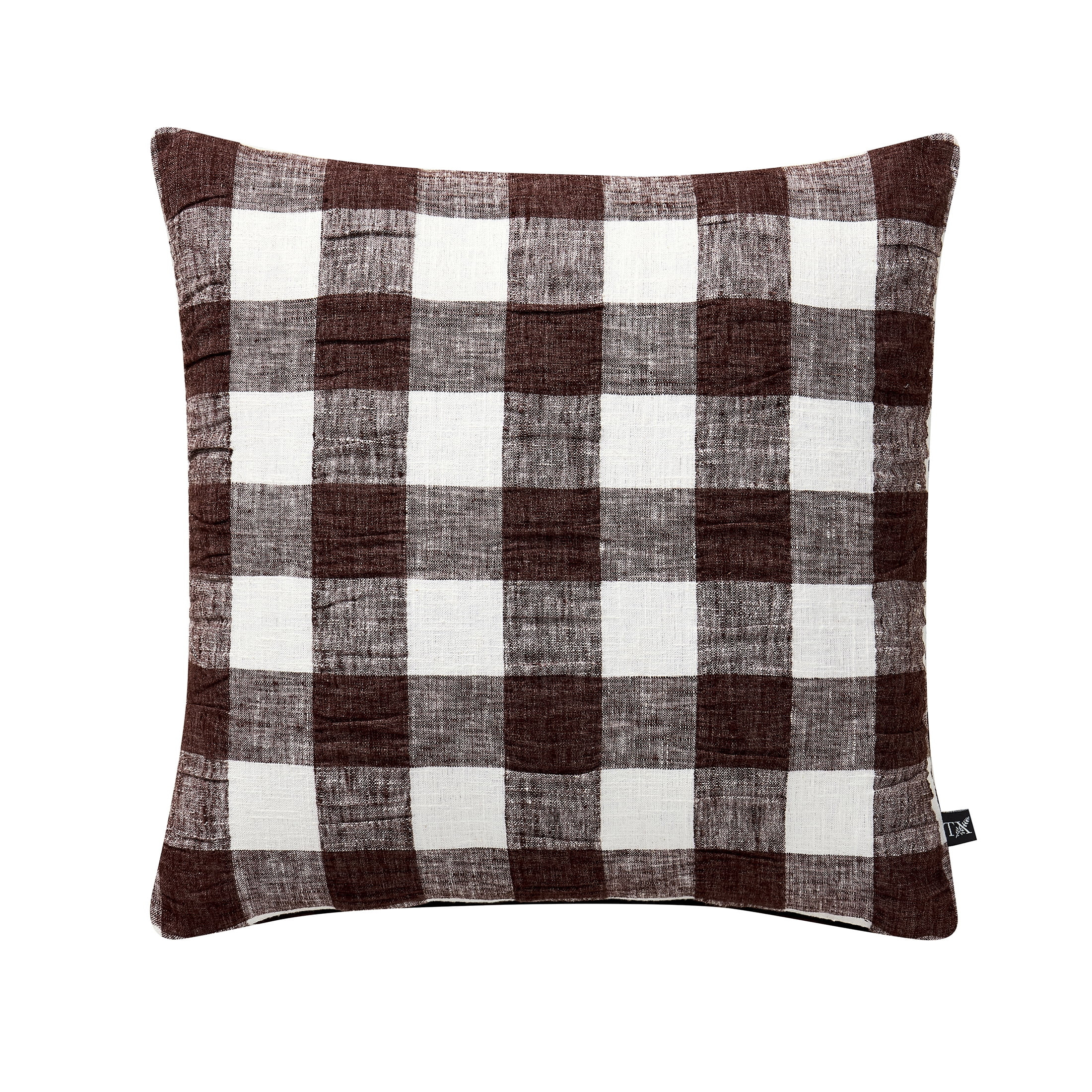 My Texas House 18" x 18" Brown Textured Plaid Decorative Pillow Cover | Walmart (US)