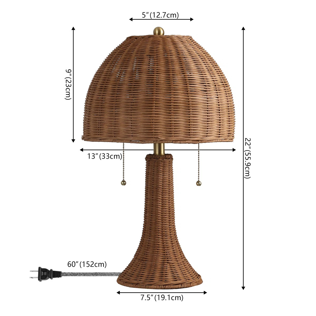 Cathcart 22" Light Brown Table Lamp | Wayfair North America
