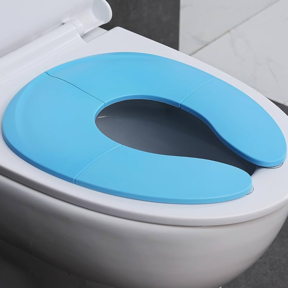 Folding Travel Toilet Seat for Toddlers - Portable & Secure Potty Training Seat, Non-Slip Suction... | Amazon (US)