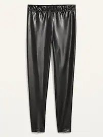 High-Waisted Faux-Leather Panel Leggings For Women | Old Navy (US)