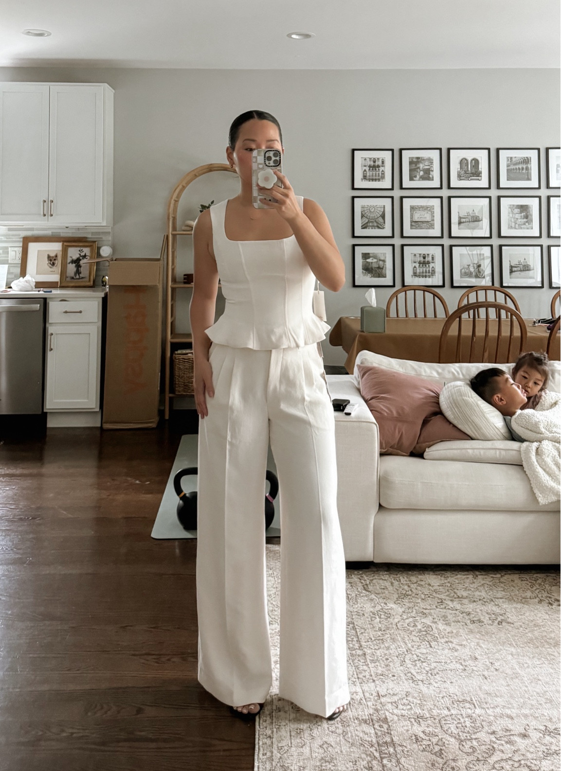 Aritzia fit. Wearing light birch for top and bottoms

#LTKWorkwear #LTKSaleAlert #LTKSummerSales