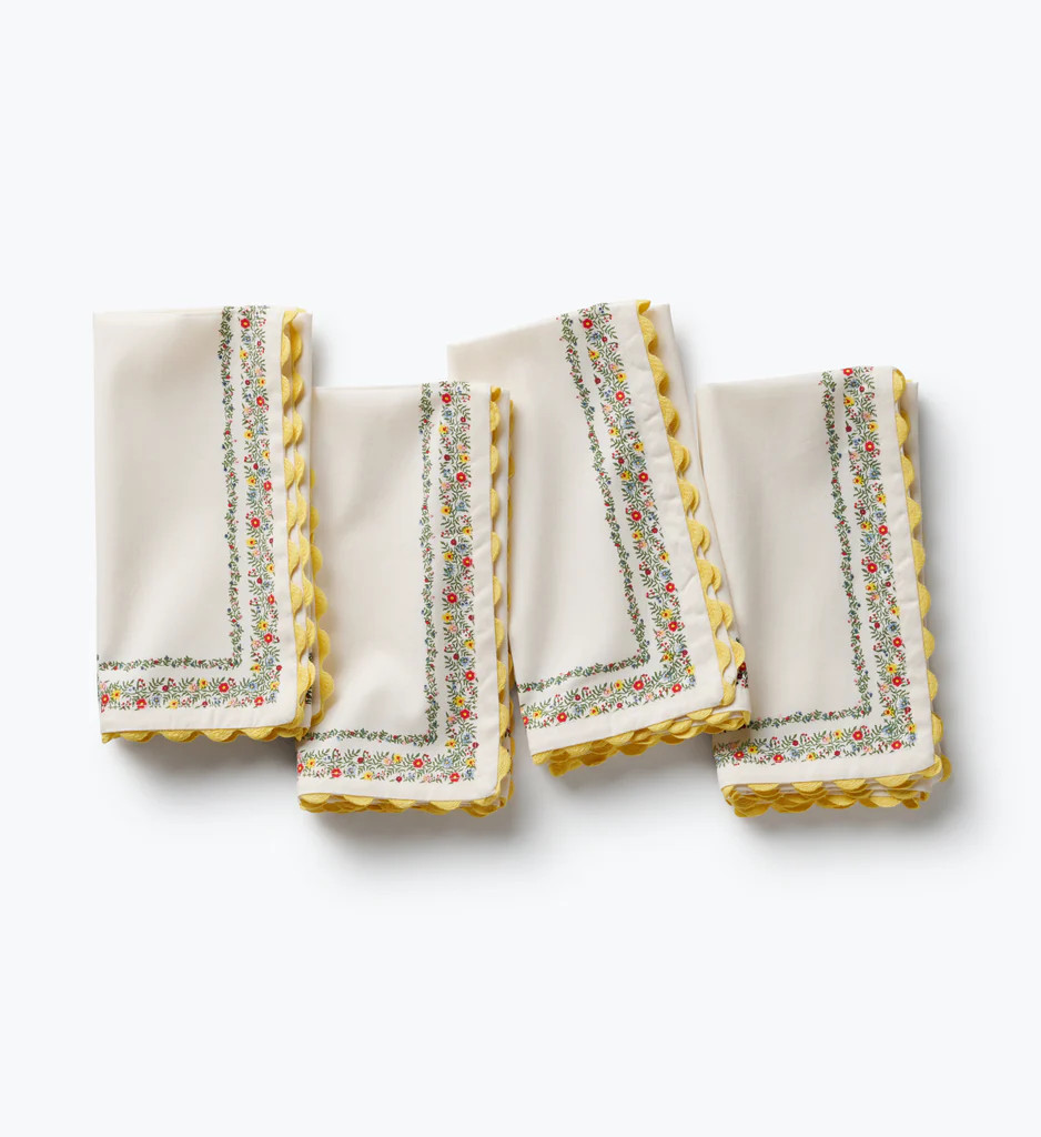 Cotton Napkin Set - Rosette | Rifle Paper Co.