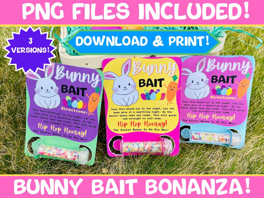 Bunny Bait Card PNG, Bunny Food Printable PNG File, Digital, Easter Card, Easter Magic, DIY, Prin... | Etsy (US)