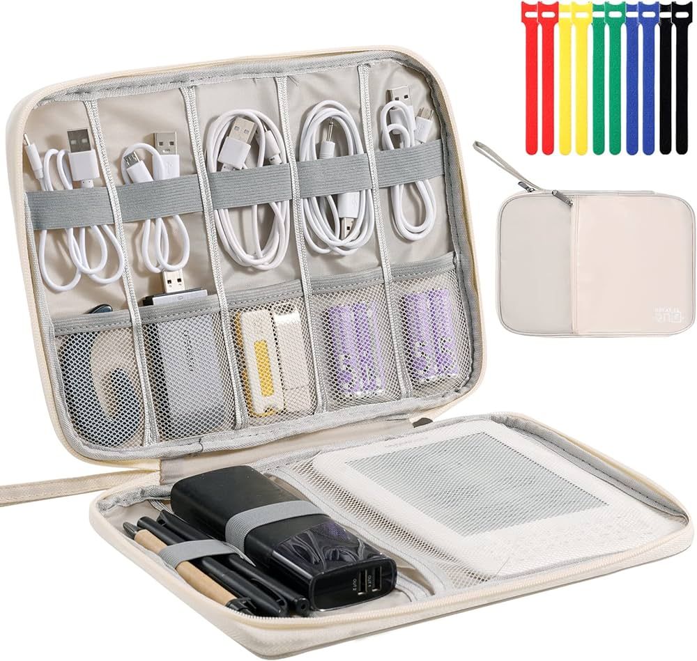 OrgaWise Electronics Organizer, Electronic Accessories Bag Travel Waterproof for iPad Mini, Kindl... | Amazon (US)