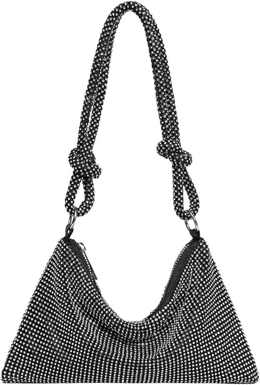 YUWITA Rhinestone Purse for Women Evening Bag Glitter Sparkly Mini Handbags | Amazon (US)