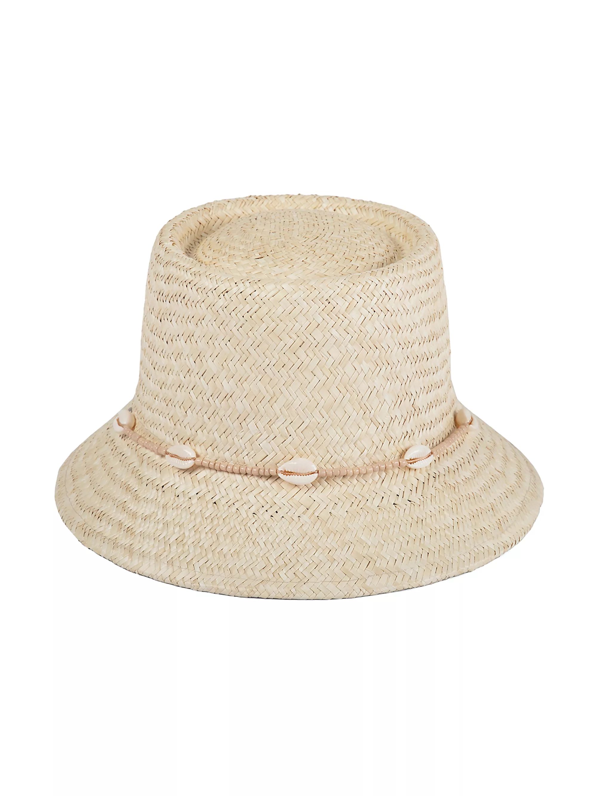 Seashell-Embellished Straw Bucket Hat | Saks Fifth Avenue