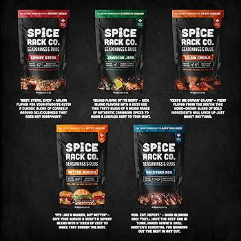 BBQ Spices And Rubs Gift Set - Spice Rack Co BBQ Rub Gift Sets, Grill Seasoning Gift Set Of 5 Fla... | Amazon (US)