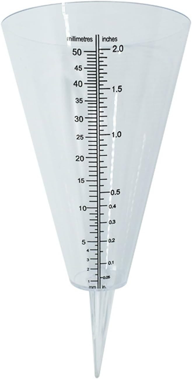 Clear Plastic Cone Rain Gauge Innovative Garden Rain Measurement Cup For Beginner Starter Gardeni... | Amazon (US)