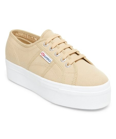 Beige Platform Sneaker - Women | Zulily