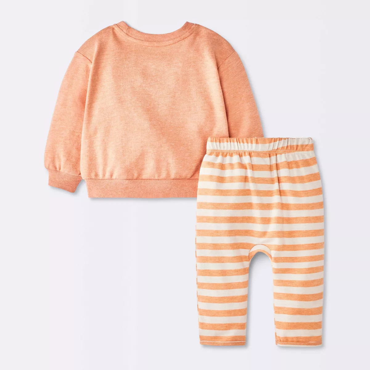 Baby Butternut Squish Sweatshirt and Jogger Pants Set - Cloud Island\u2122 Melon Orange 6-9M | Target
