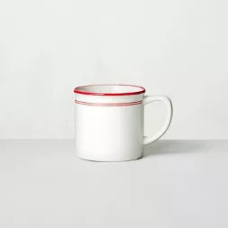 Inner Tree Striped Stoneware Mini Mug Red/Sour Cream - Hearth & Hand™ with Magnolia | Target