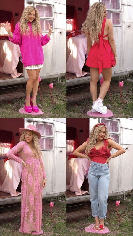 Free people Valentines looks 😍💕❤️ Linking everything I wore (size small and size 27 in the jeans) 

#LTKSeasonal #LTKfindsunder100 #LTKMostLoved