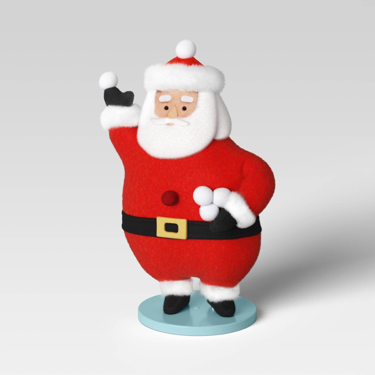 Santa Fabric Christmas Figurine Holding Snowballs - Wondershop™ | Target