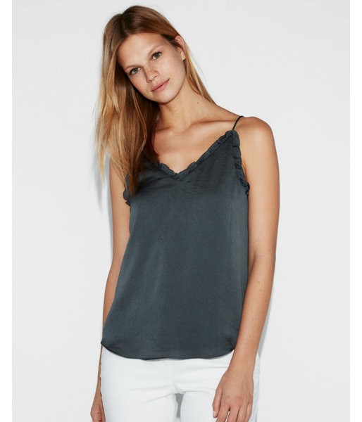 Express Womens Ruffle Trim Downtown Cami | Express