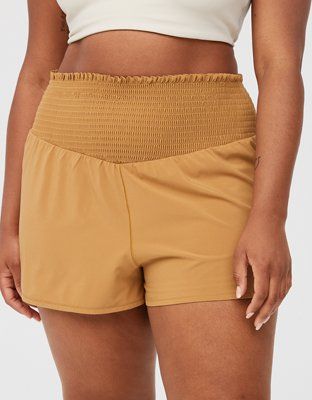 OFFLINE By Aerie Real Me Smocked Running Short | American Eagle Outfitters (US & CA)