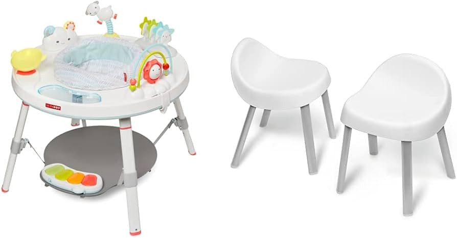 Skip Hop Baby Activity Center 3-in-1 Grow with Me Set with Activity Center & Toddler Chairs, Silv... | Amazon (US)