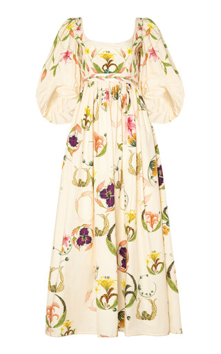 Vivianne Marina Puff-Sleeve Cotton Maxi Dress | Moda Operandi (Global)