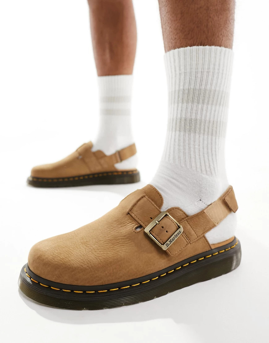 Dr. Martens Jorge II mules in tan suede-Brown | ASOS (Global)