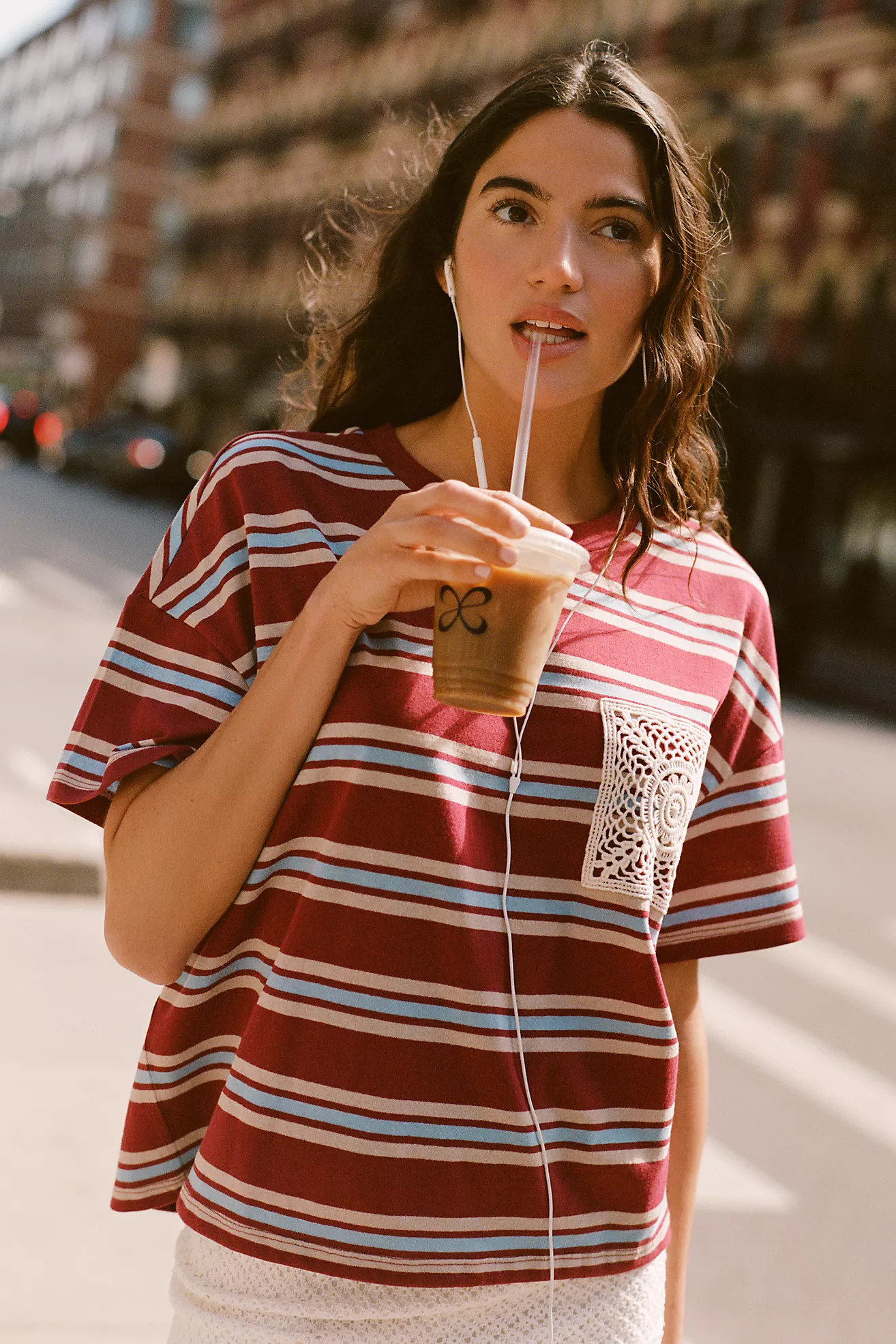 Pilcro Crochet Pocket Tee | Anthropologie (US)
