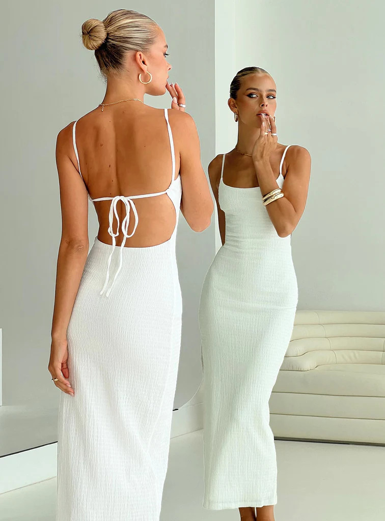 Elestria Maxi Dress White | Princess Polly AU
