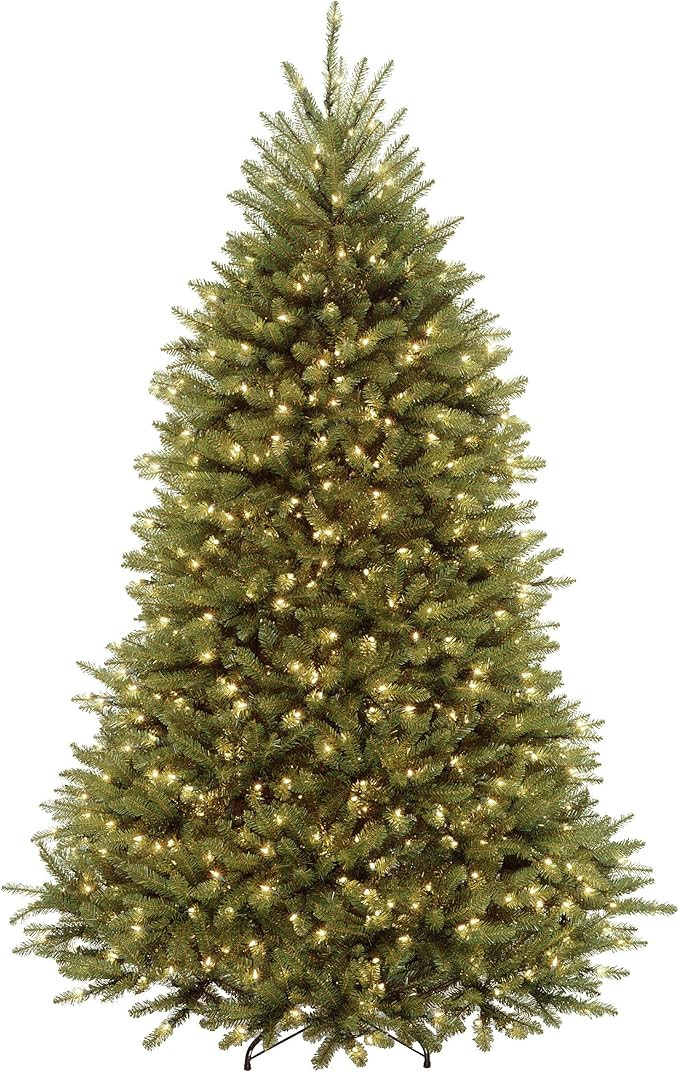 National Tree Company Pre-Lit Artificial Full Christmas Tree, Green, Dunhill Fir, Dual Color LED ... | Amazon (US)