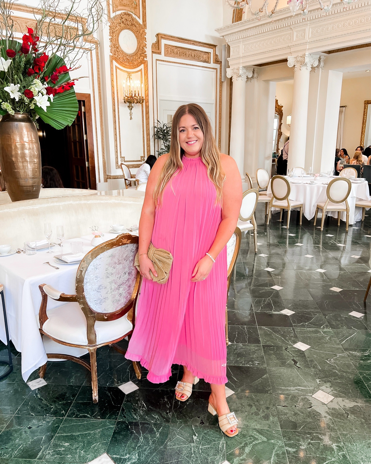 Way latergram from celebrating sweet Jill at her bridal shower in the dreamiest setting — afternoon tea at The French Room inside The Adolphus Hotel in Dallas 🤍

It’s truly my favorite place in Dallas for a special occasion, and this was the perfect excuse to wear the happiest pink dress and spend the afternoon surrounded by tiny sandwiches, florals, chandeliers, and the prettiest bride-to-be. 

There are still a couple sizes left in this dress, so grab it now for any wedding or special occasion you have coming up!

#DallasStyle #TheFrenchRoom #BridalShowerStyle #MidsizeFashion #DallasBlogger

#LTKootd