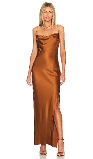 Callie Dress | Cognac Rust Dress | Burnt Orange Dress | Fall Wedding Dress Guest Fall Dress Fall | Revolve Clothing (Global)