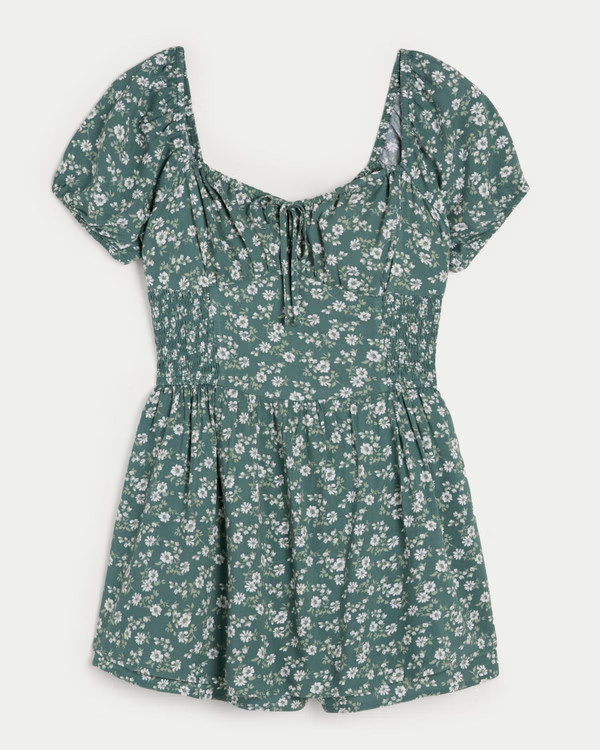 Women's Hollister Sofia Double-Tier Romper | Women's Clearance | HollisterCo.com | Hollister (US)