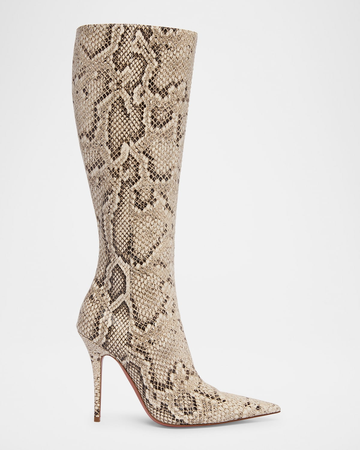 Barbara Snake-Embossed Stiletto Boots | Neiman Marcus