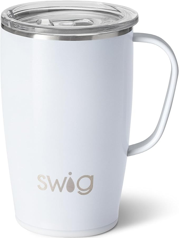Swig Life 18oz Travel Mug, Insulated Tumbler with Handle and Lid, Travel Coffee Mug, Cup Holder F... | Amazon (US)