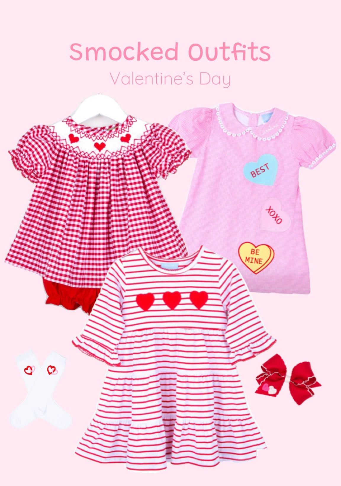 Cute little Smocked outfits for toddlers 💕💕💕💕💕 Valentine’s Day outfits. Affordable smocked clothes! 

#LTKKids #LTKSeasonal #LTKBaby
