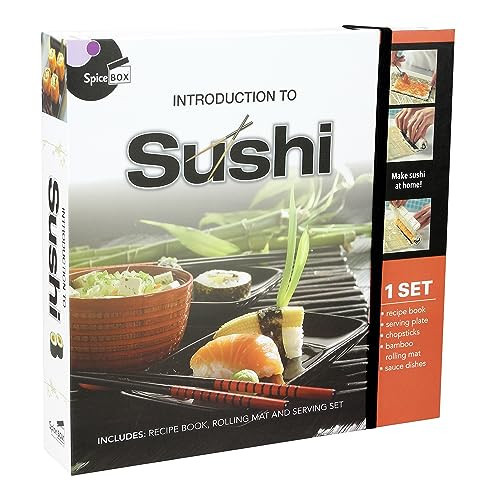 SpiceBox DIY Sushi Making Kit for Beginners with How to Make Sushi Book, Easy Roll Set, Cooking Arts and Crafts Hobby for Adults, Multi Colors, (09889) | Amazon (US)