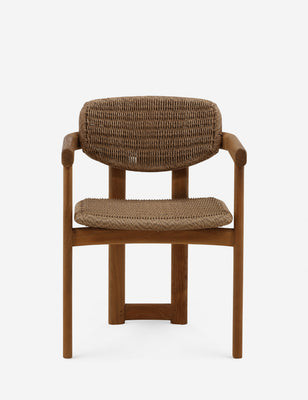 Britt Outdoor Dining Chair, Brown | Lulu and Georgia 
