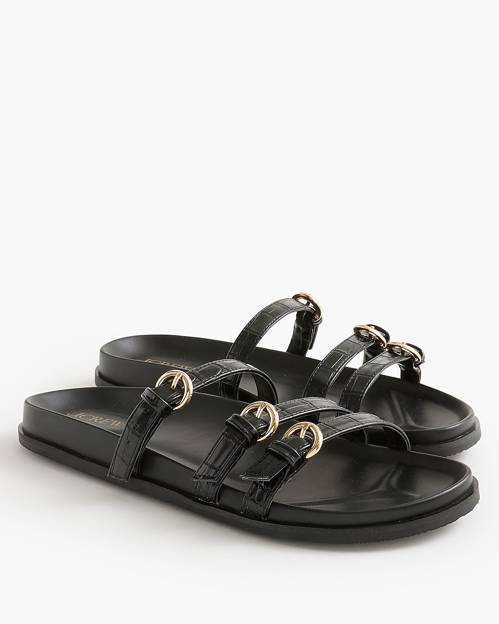 Three-strap slide sandals | J.Crew Factory