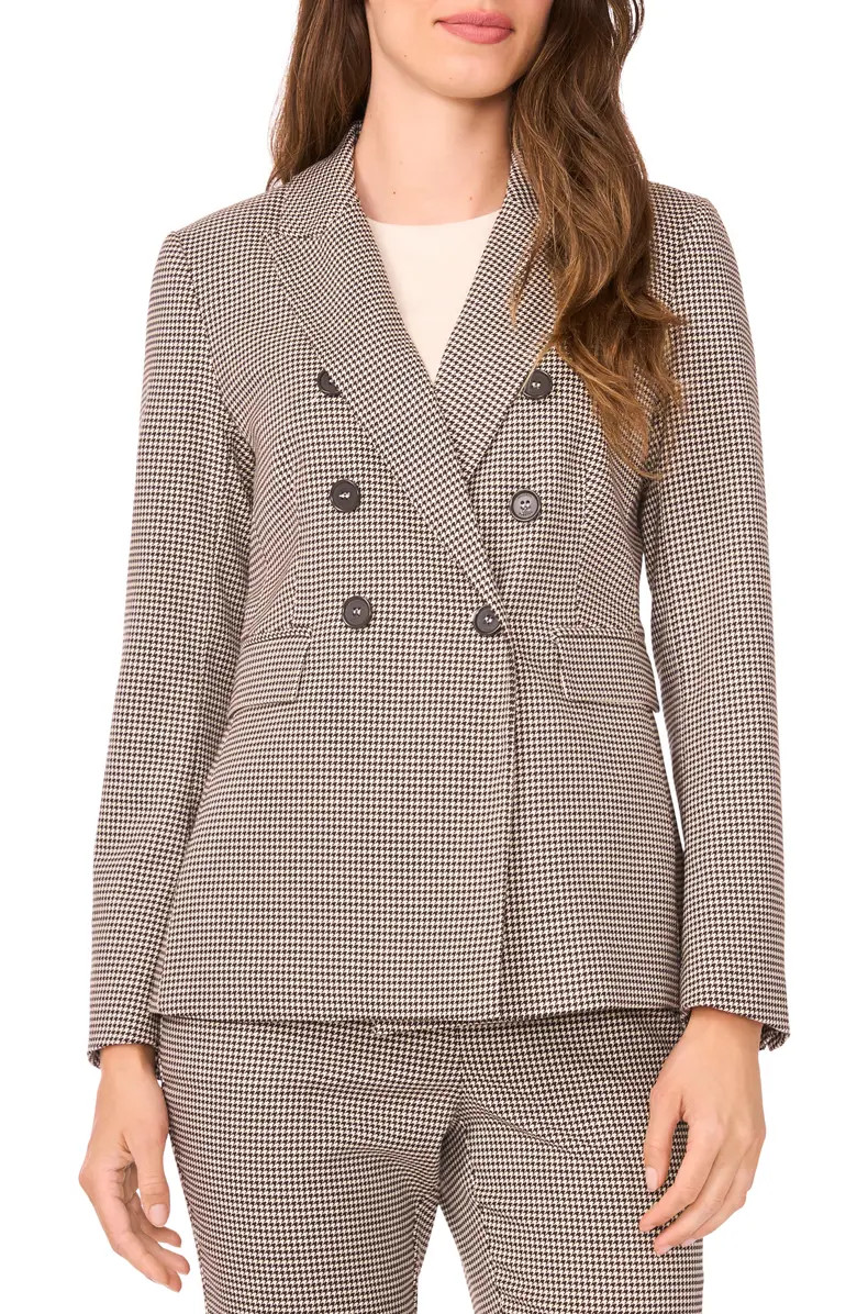 Halogen® Double Breasted Houndstooth Blazer | Nordstrom | Nordstrom