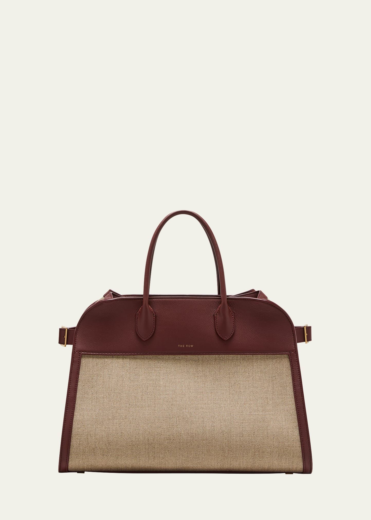 THE ROW Margaux 15 Top-Handle Bag in Canvas and Leather | Bergdorf Goodman