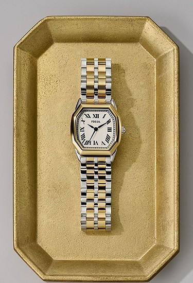 Harlow Three-Hand Two-Tone Stainless Steel Watch | Fossil (US)
