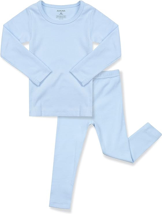 AVAUMA Baby Boys Girls Pajama Set Kids Toddler Snug fit Basic Cotton Sleepwear pjs for Daily | Amazon (US)