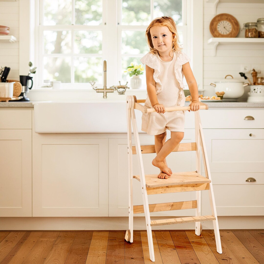 Folding Montessori Learning Stool: Space-saving Toddler Tower - Etsy | Etsy (US)