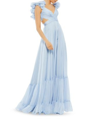 Ruffle Tiered Cut-Out Chiffon Gown | Bloomingdale's (US)