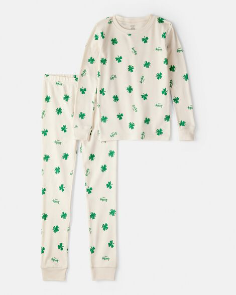 Cream - Kid St. Patrick's Day 100% Cotton Snug Fit 2-Piece Pajamas - Ivory, Selected | Carter's Inc